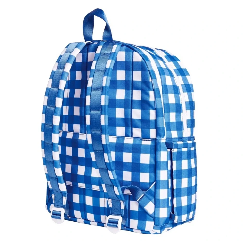 NWT State Backpack Intarsia Kane Kids Blue Gingham